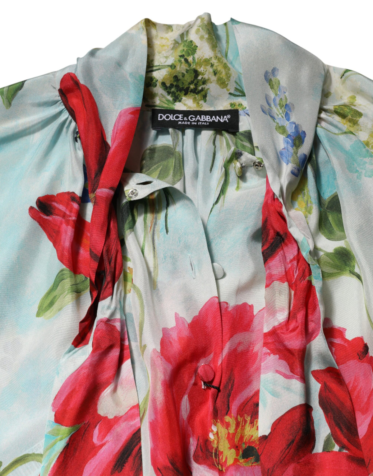 Dolce & Gabbana Multicolor Floral Long Sleeves Blouse Women's Top