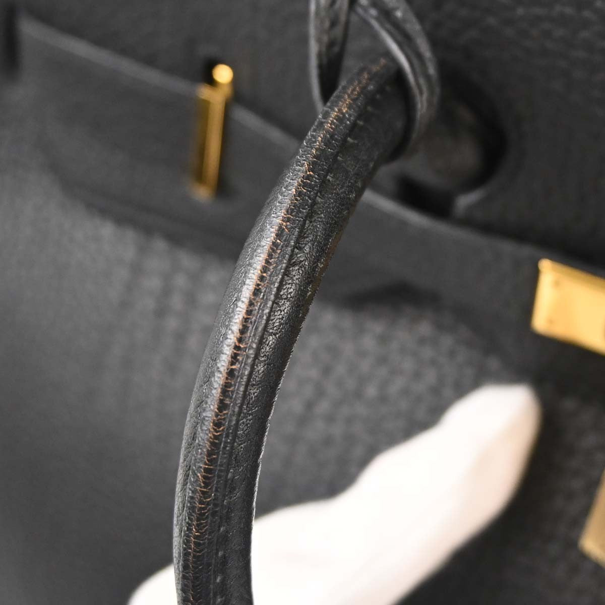 Hermes Birkin Black Togo With Gold Hardware Black Calfskin Handbag (Pre-Owned)