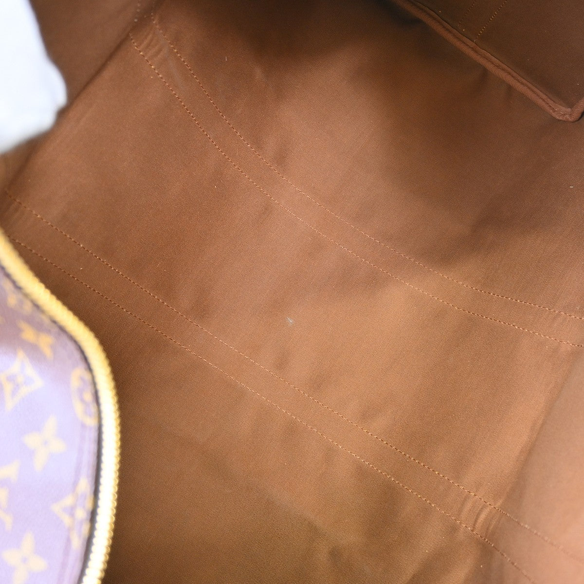 Louis Vuitton Keepall Bandoulière Monogram Brown Canvas Travel Bag Bag (Pre-Owned)