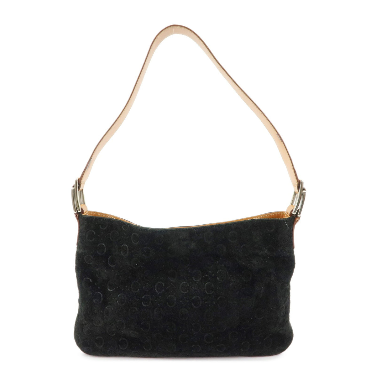 Celine C Macadam Shoulder Suede Black Suede Handbag (Pre-Owned)