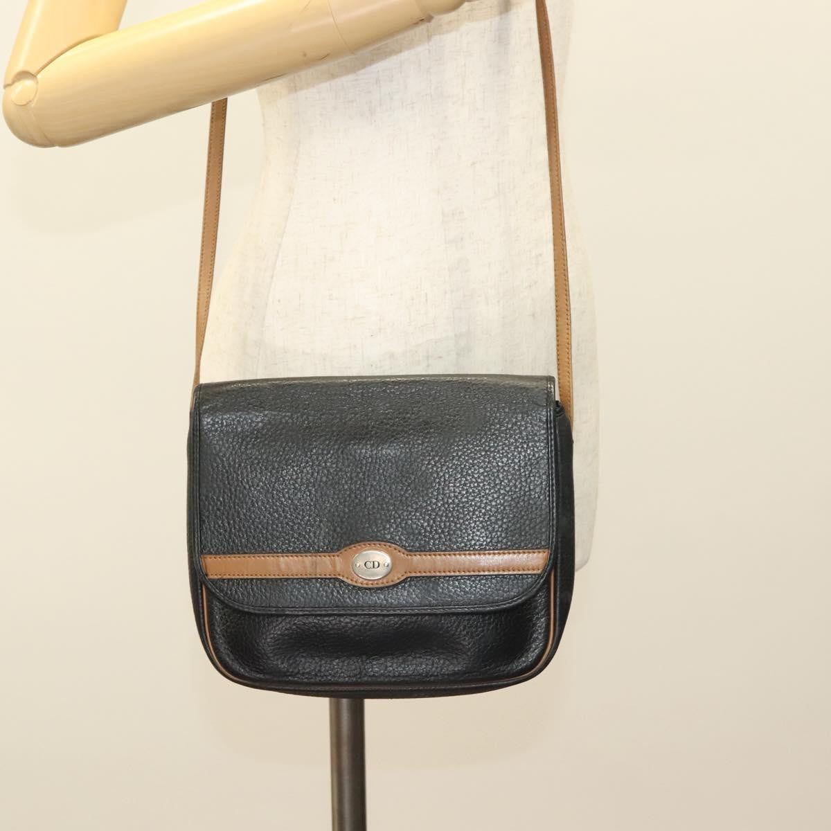 Christian Dior Vintage Trotter Leather Black Leather Clutche & Pouche Bag (Pre-Owned)