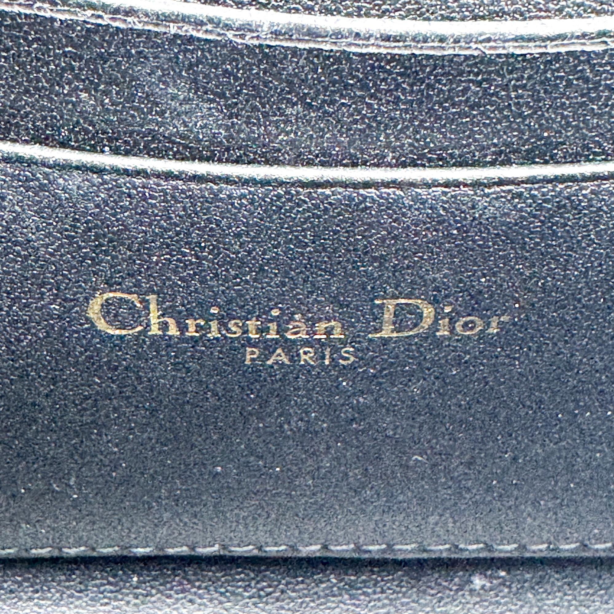 Christian Dior Lady Dior Chain Phone Cannage Quilt Lambskin Black Leather Clutche & Pouche Bag (Pre-Owned)