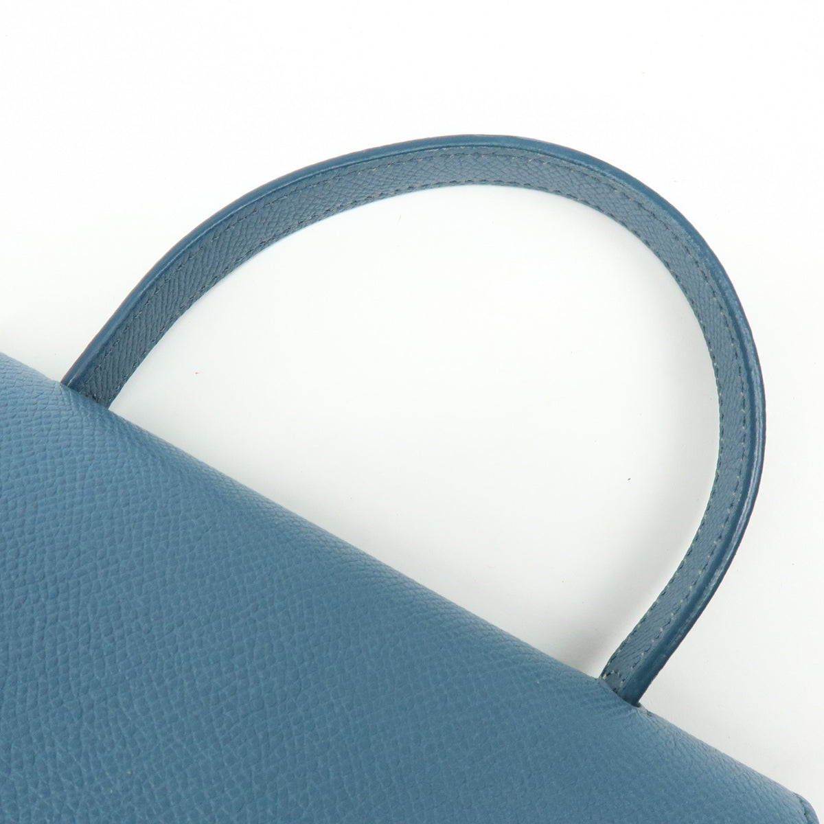 Celine Belt Textured Leather Blue Leather Handbag (Pre-Owned)