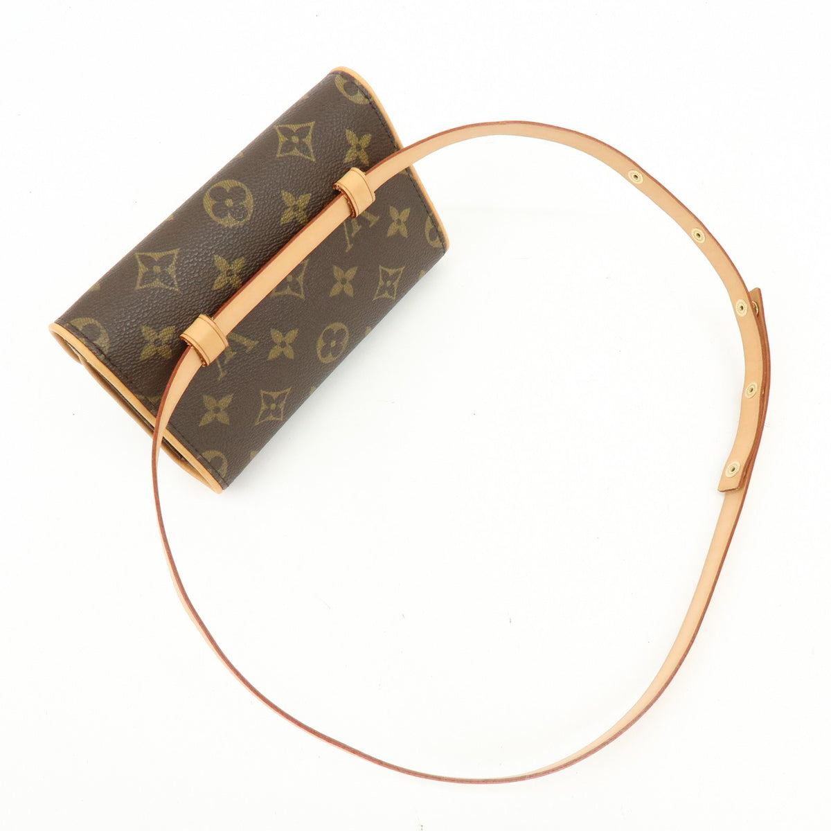 Louis Vuitton Florentine Waist Monogram Canvas Brown Canvas Handbag (Pre-Owned)