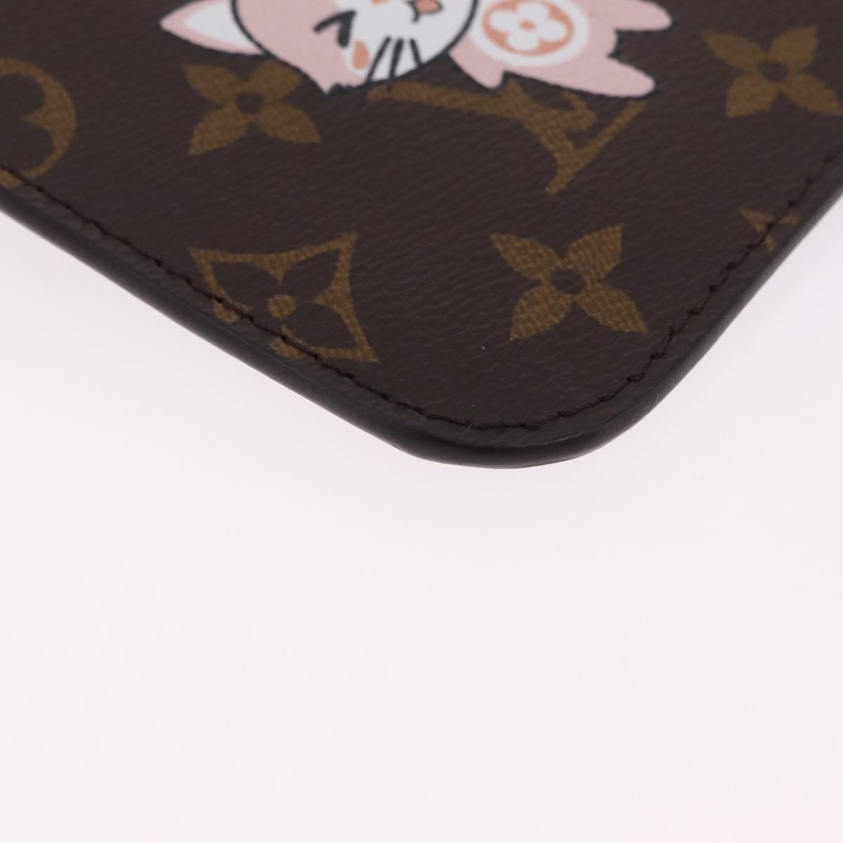 Louis Vuitton Neverfull Pochette Limited Edition World Tour Monogram Canvas Brown Canvas Clutche & Pouche Bag (Pre-Owned)