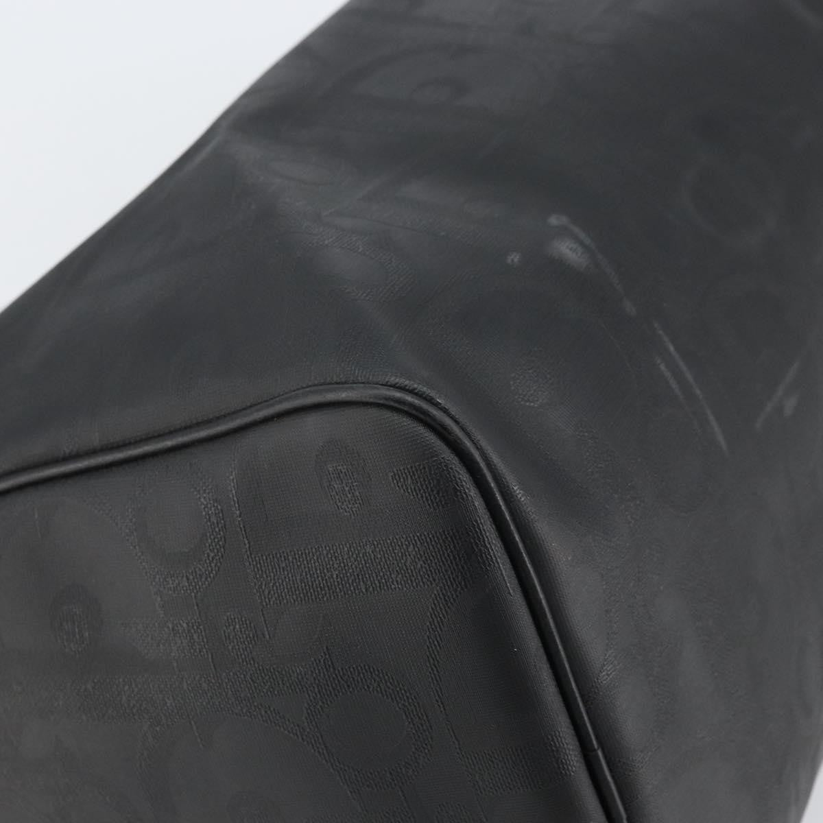 Christian Dior Vintage Trotter Boston Canvas Black Canvas Travel Bag Bag (Pre-Owned)