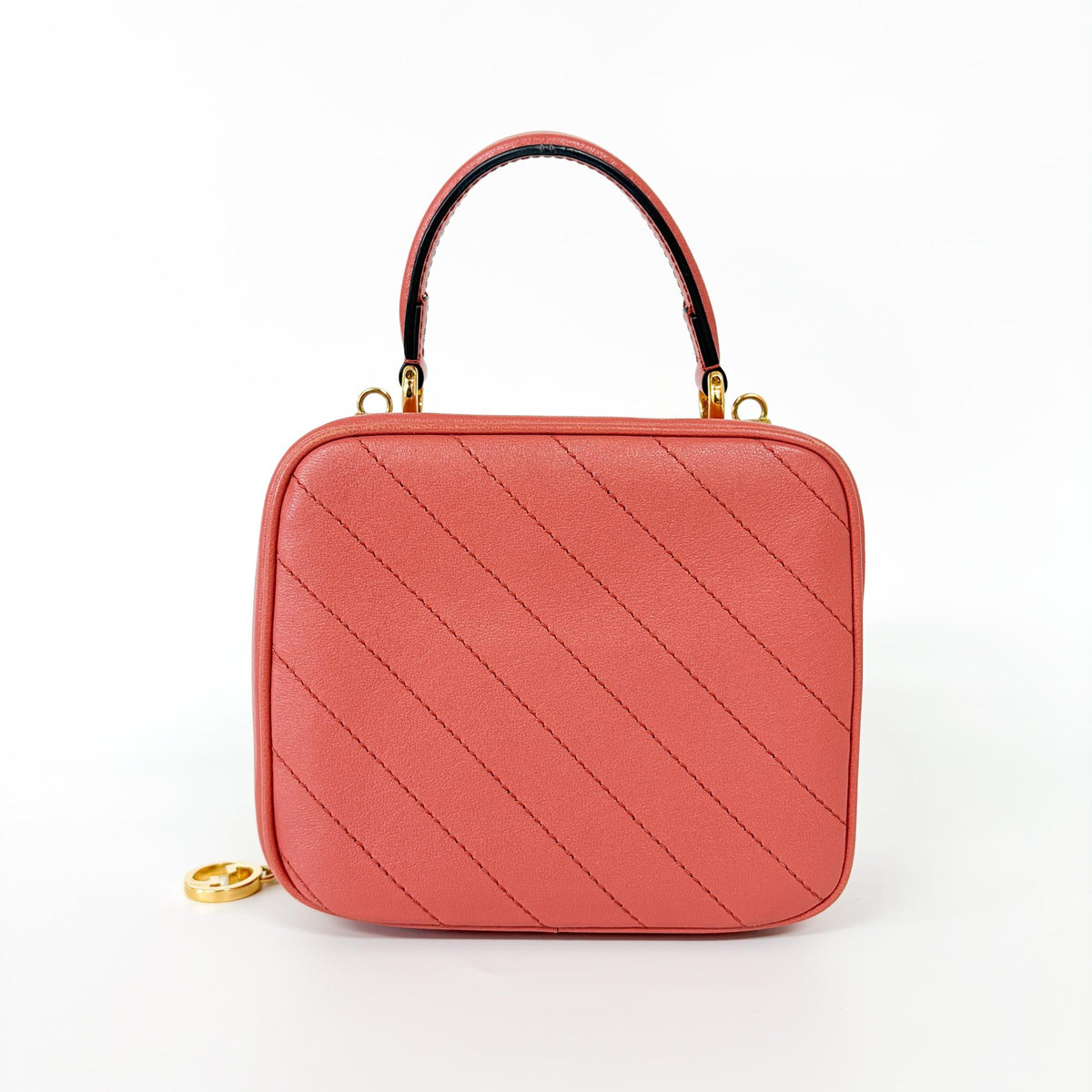 Gucci Blondie Nm Top Handle Leather Pink Leather Handbag (Pre-Owned)