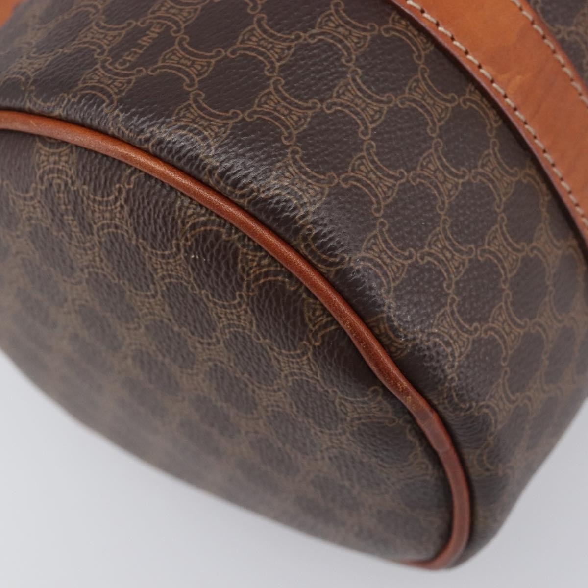 Celine Vintage Macadam Canvas And Leather Brown Pvc Handbag (Pre-Owned)