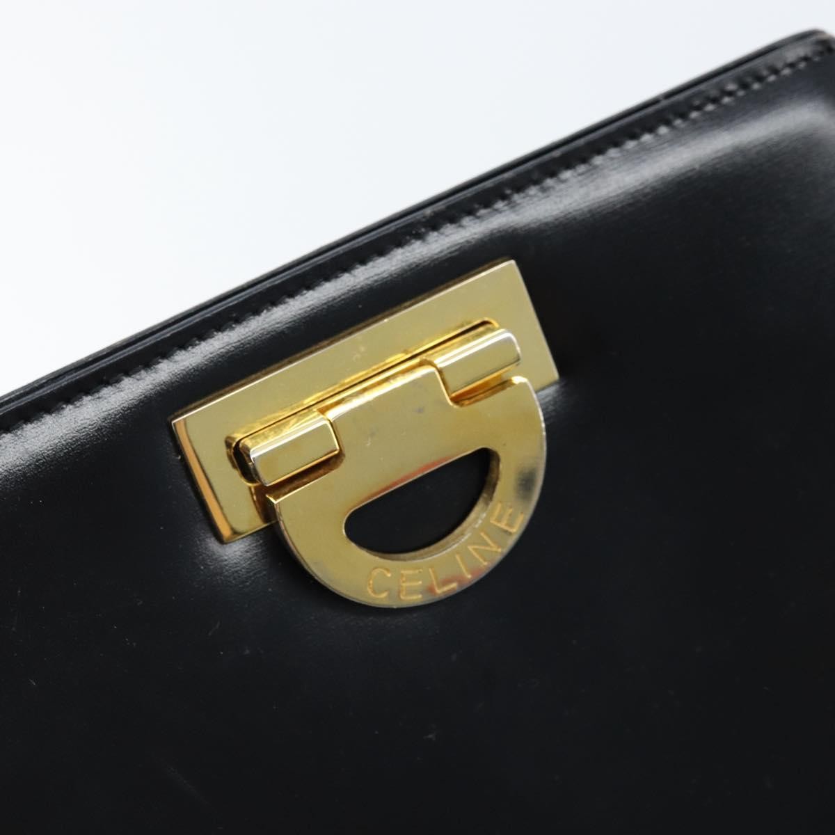 Celine Vintage Leather Black Leather Shoulder Bag Bag (Pre-Owned)