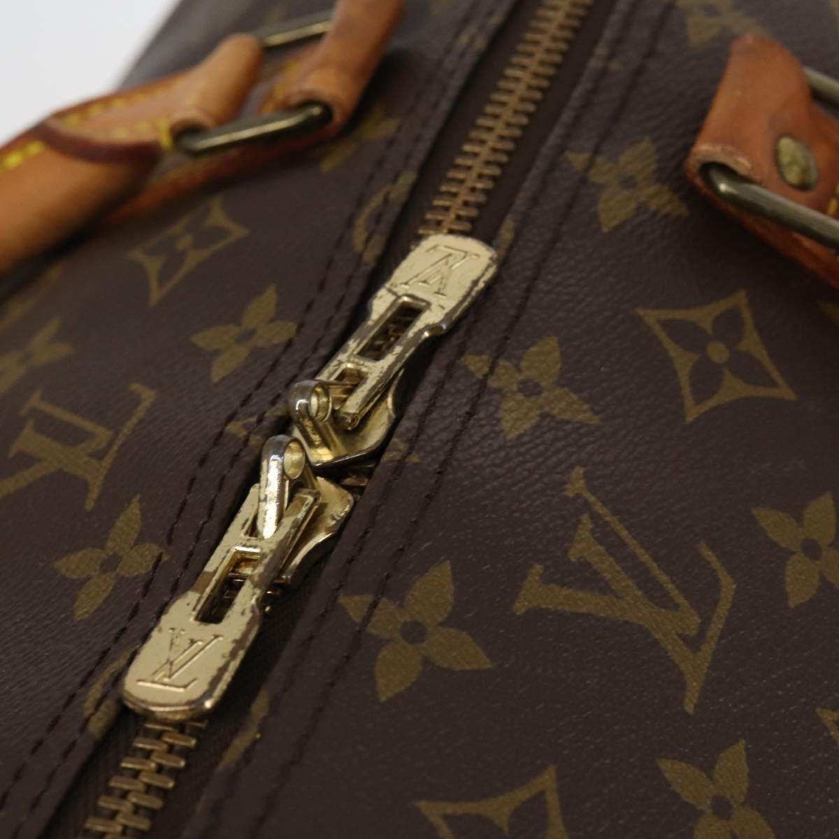Louis Vuitton Keepall Bandouliere Monogram Canvas Brown Canvas Travel Bag Bag (Pre-Owned)