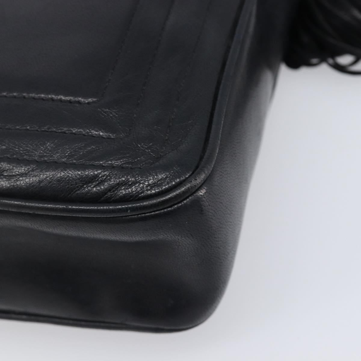 Chanel Vintage Cc Camera Leather Black Leather Shoulder Bag Bag (Pre-Owned)