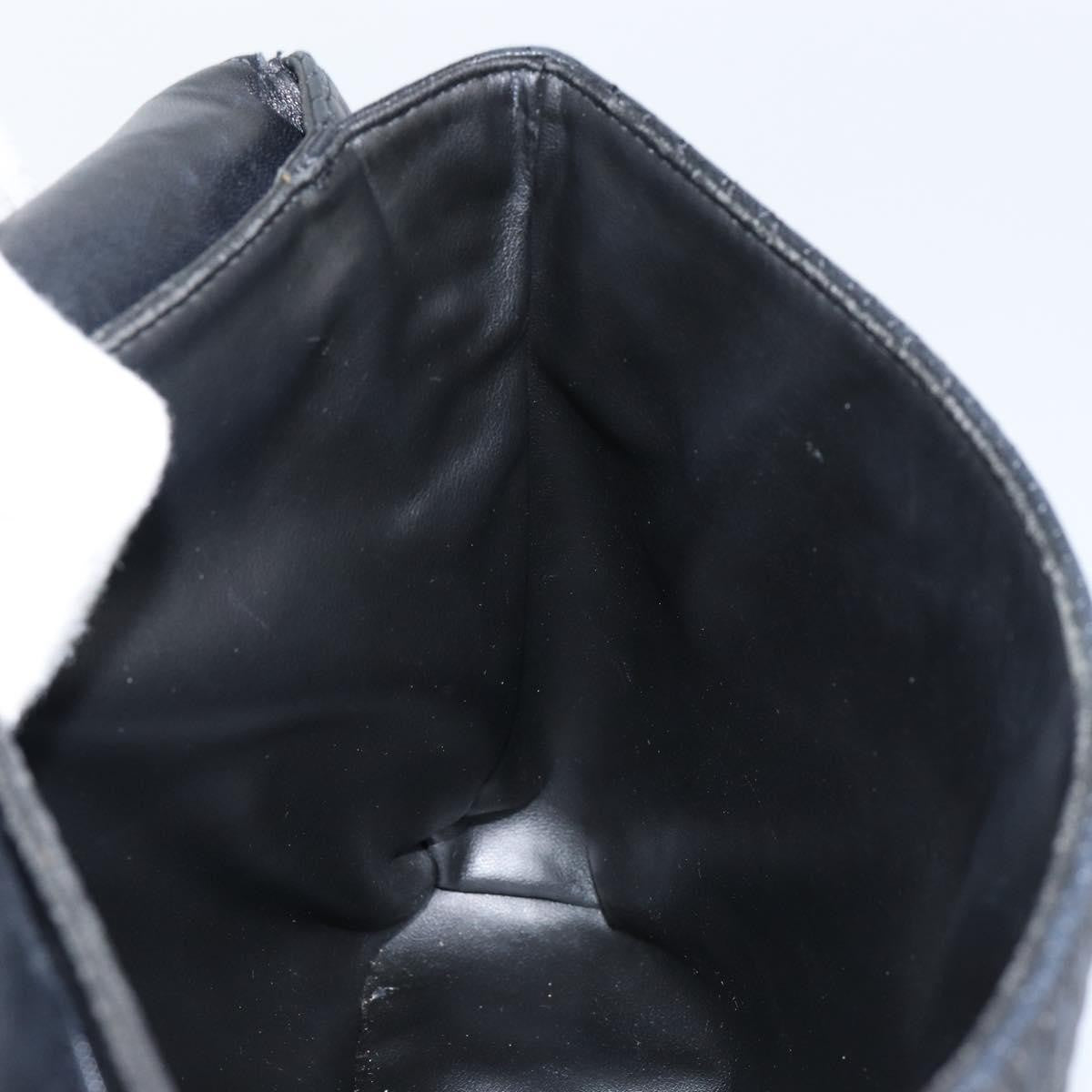 Bally Vintage Quilted Leather Black Leather Handbag (Pre-Owned)