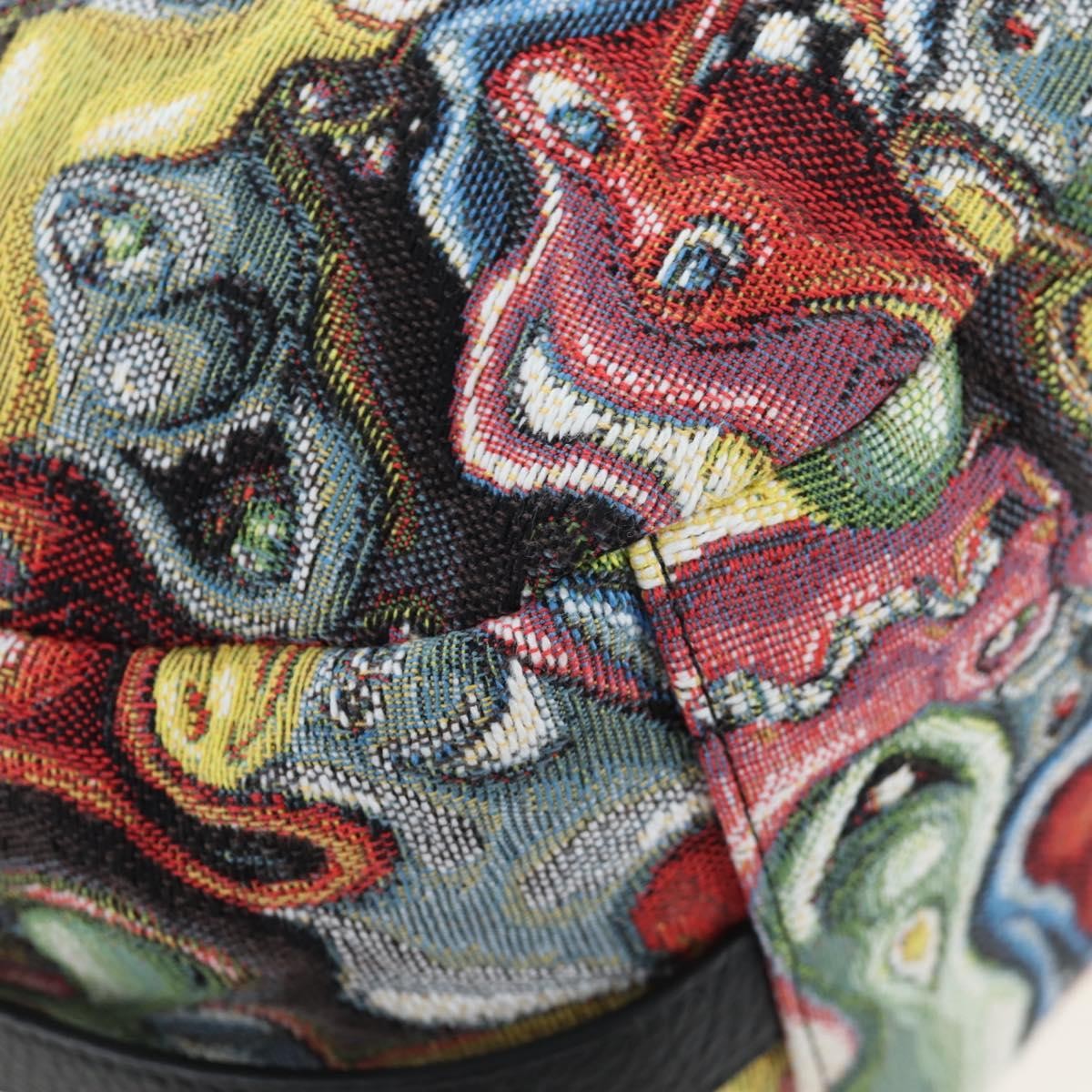 Christian Dior Kenny Scharf Saddle Soft Jacquard Printed Canvas Multicolour Canvas Handbag (Pre-Owned)