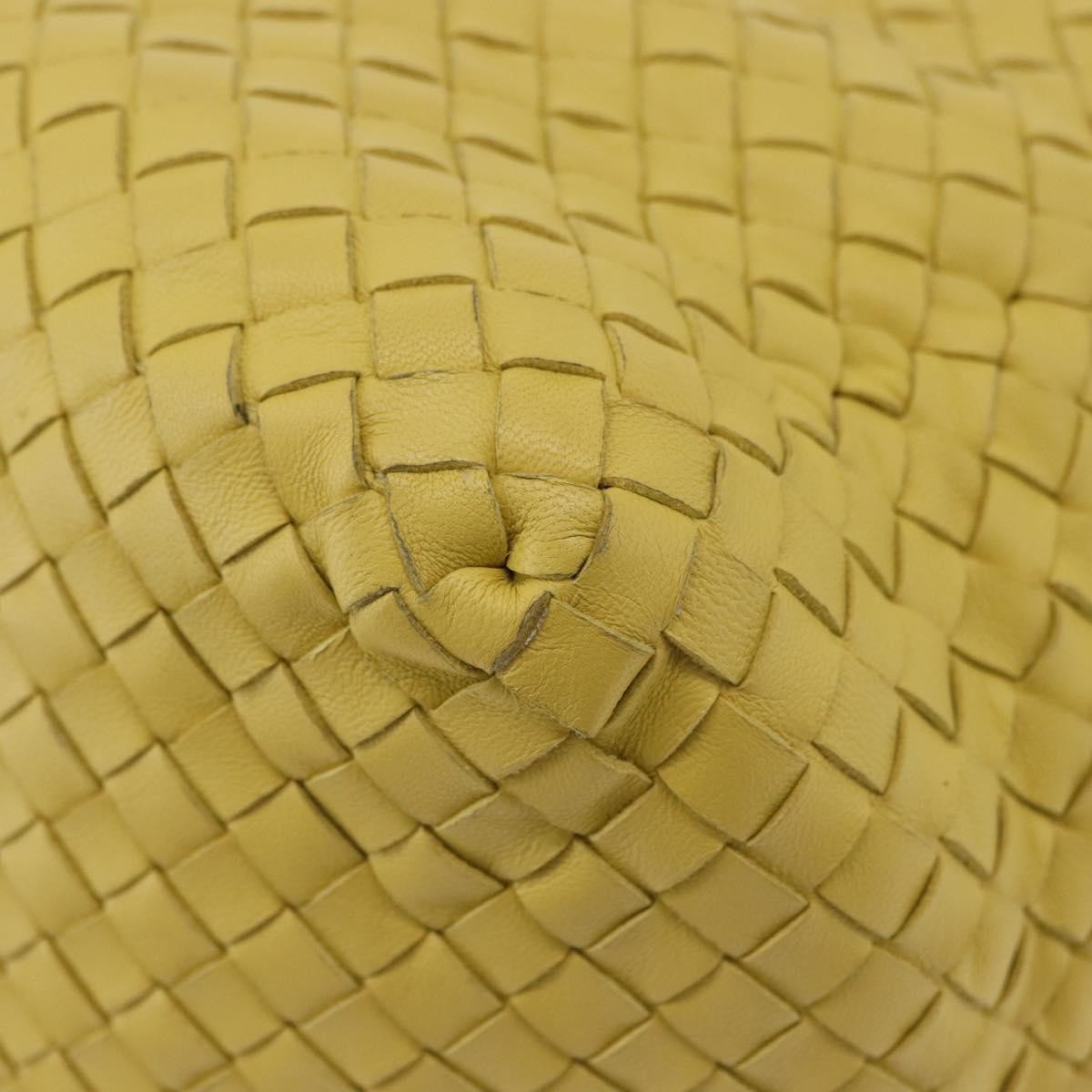 Bottega Veneta Zip Cube Messenger Intrecciato Nappa Yellow Leather Shoulder Bag Bag (Pre-Owned)