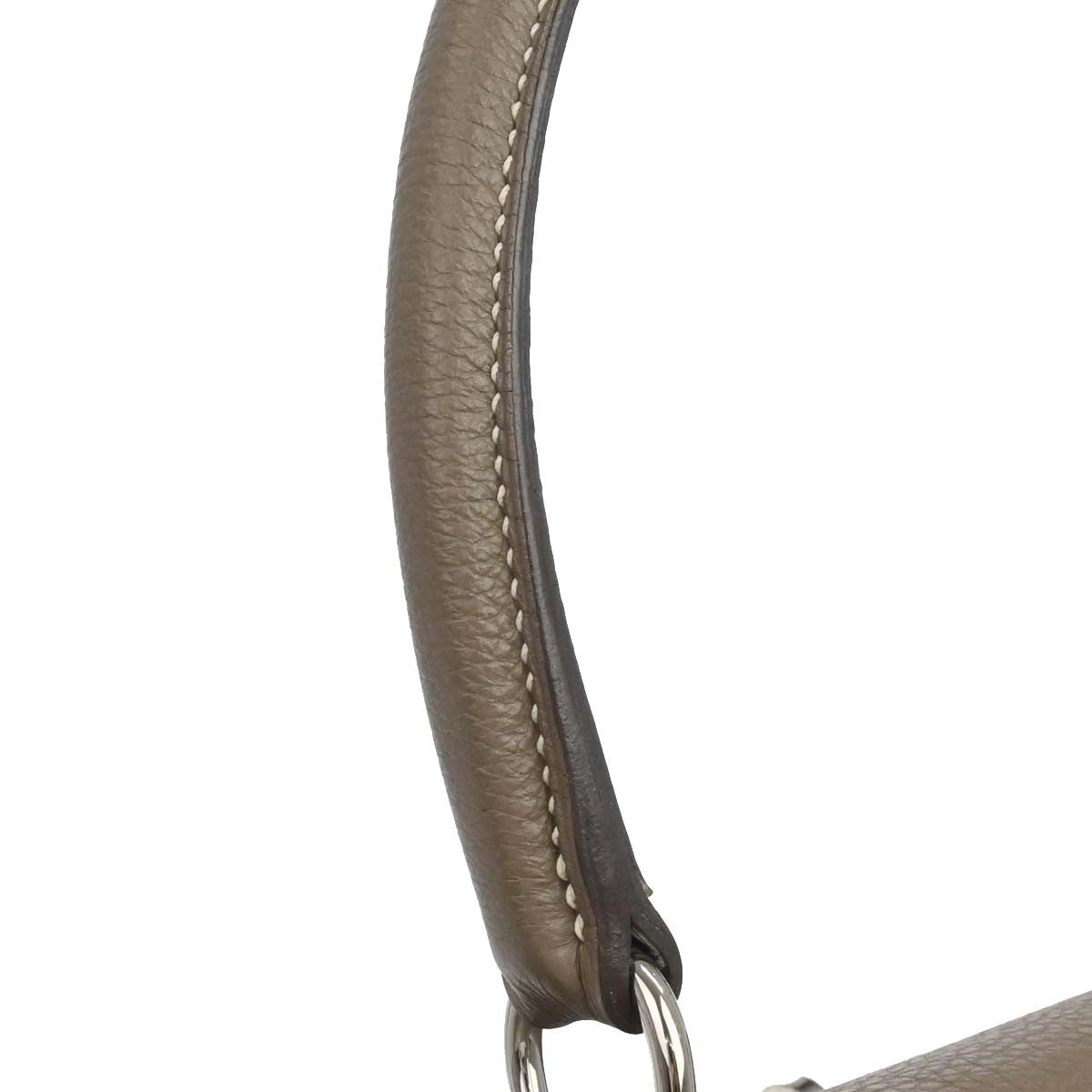 Hermes Shoulder Kelly Clemence Gray Leather Handbag (Pre-Owned)