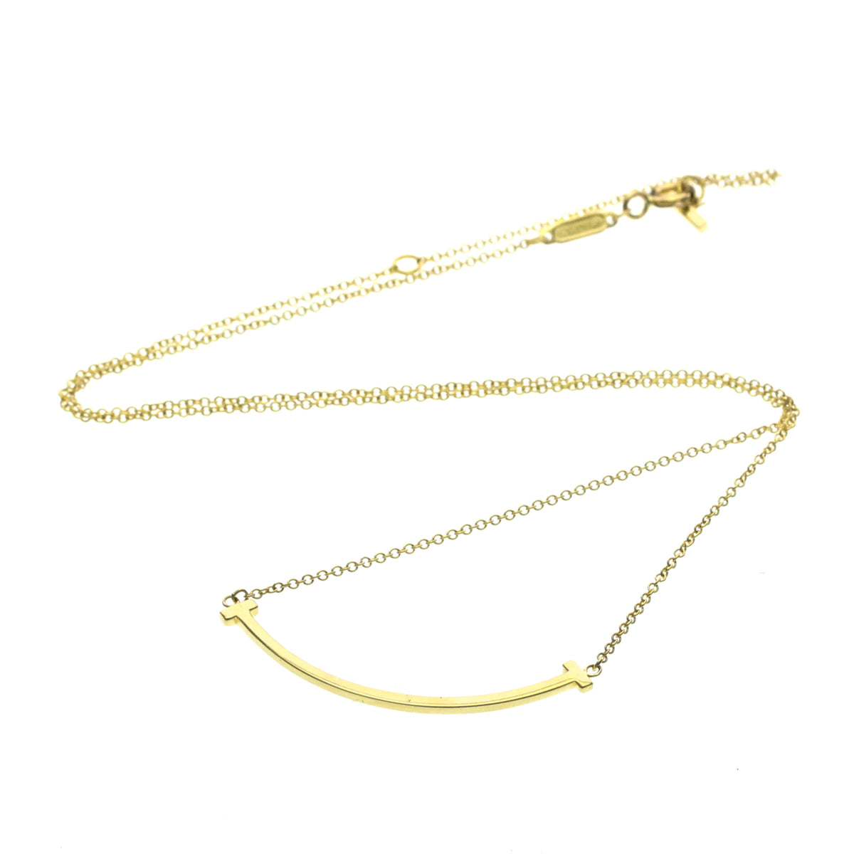 Tiffany & Co. T Smile Pendant 18K Yellow Gold Gold Yellow_Gold Necklace Jewelry (Pre-Owned)
