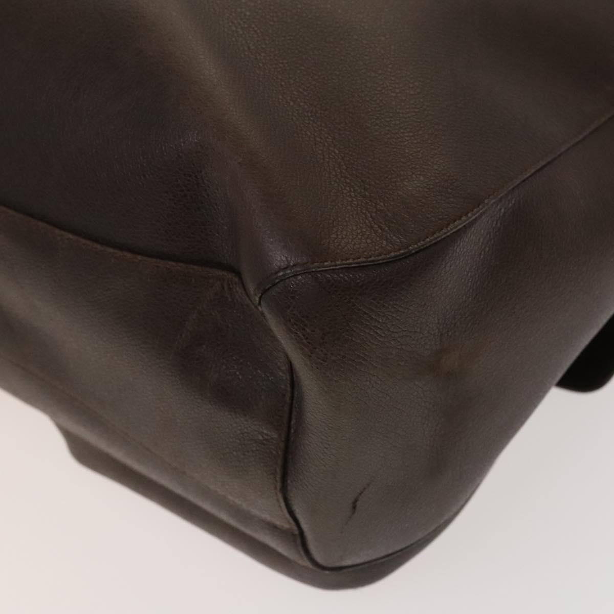 Bvlgari Flap Leather Brown Leather Shoulder Bag Bag (Pre-Owned)