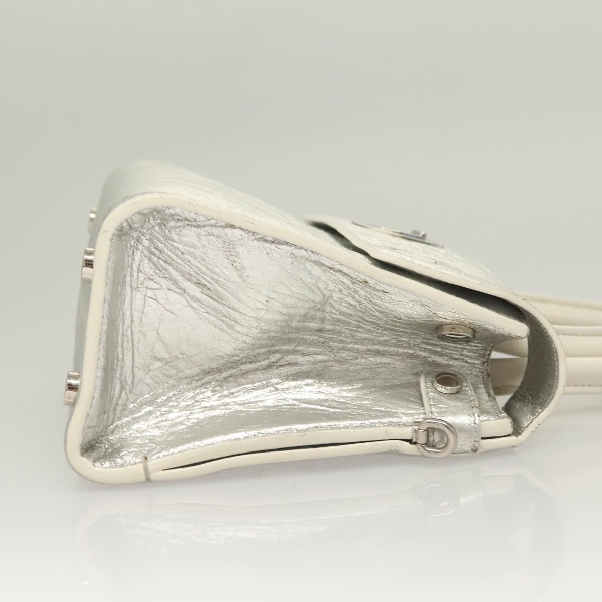 Christian Dior Diorever Leather Silver Leather Bag (Pre-Owned)