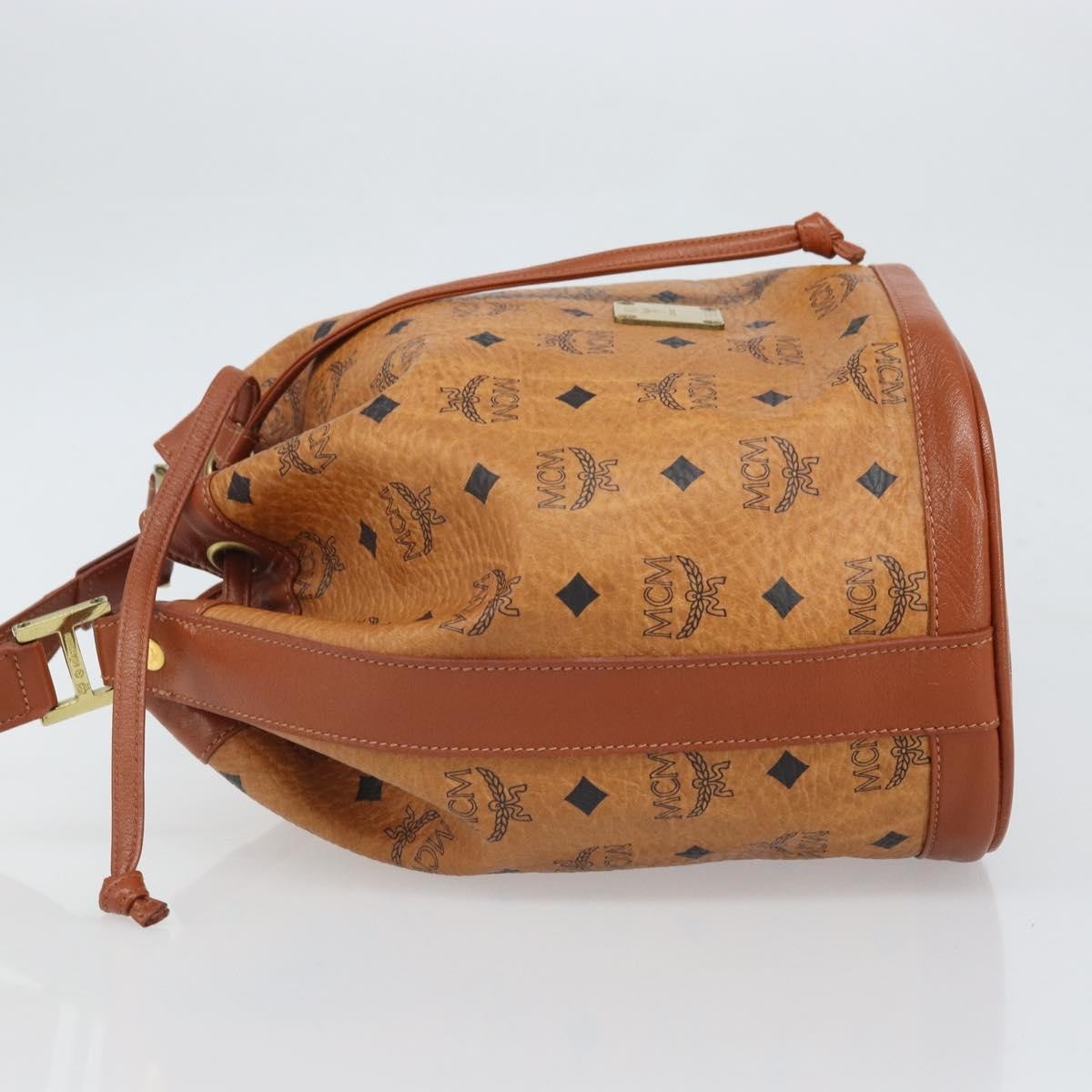 MCM Visetos Pvc Brown Pvc Shoulder Bag Bag (Pre-Owned)
