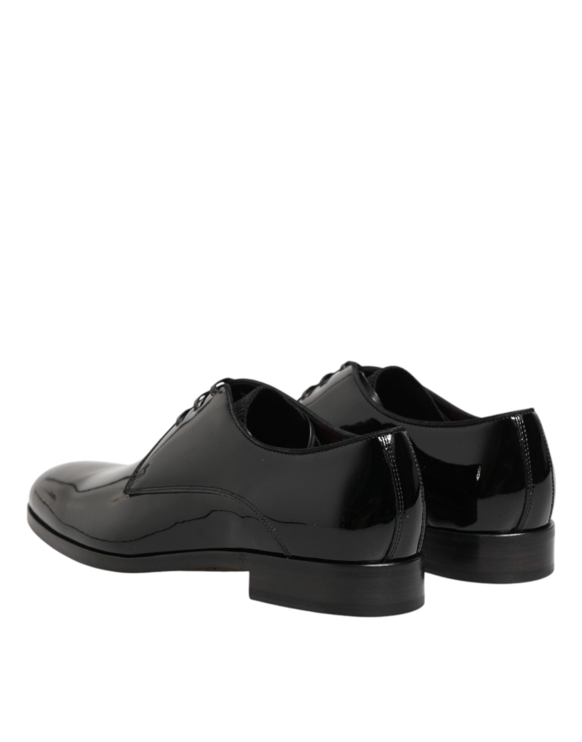 Dolce & Gabbana Black Calfskin Leather Derby Dress Men's Shoes
