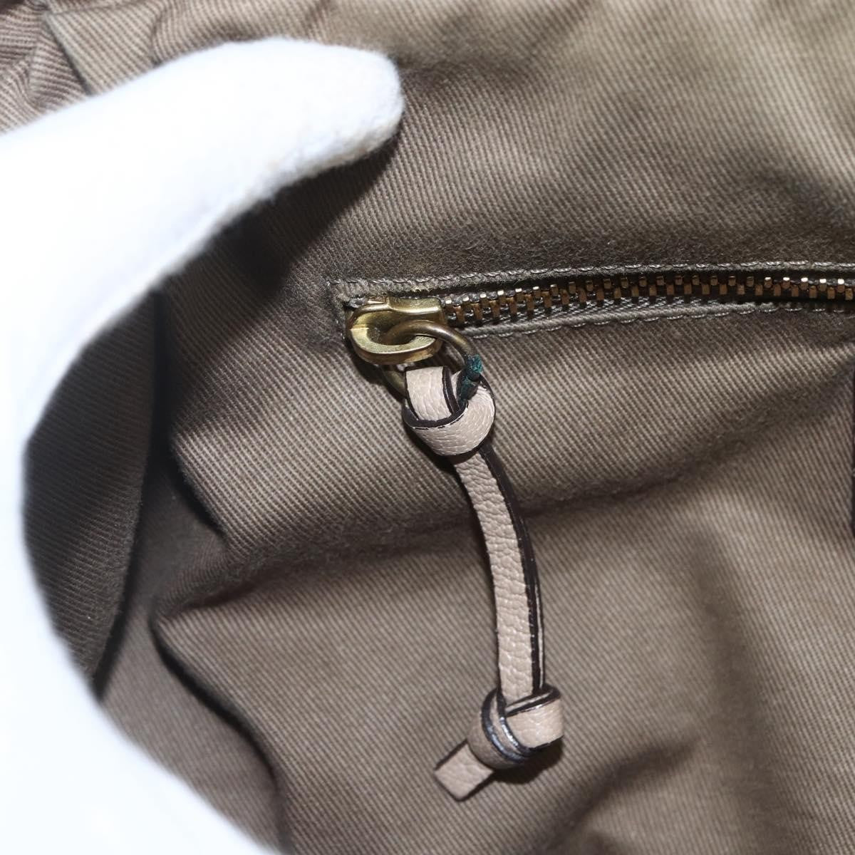 Chloe Abby Convertible Frame Satchel Leather With Suede Beige Leather Handbag (Pre-Owned)