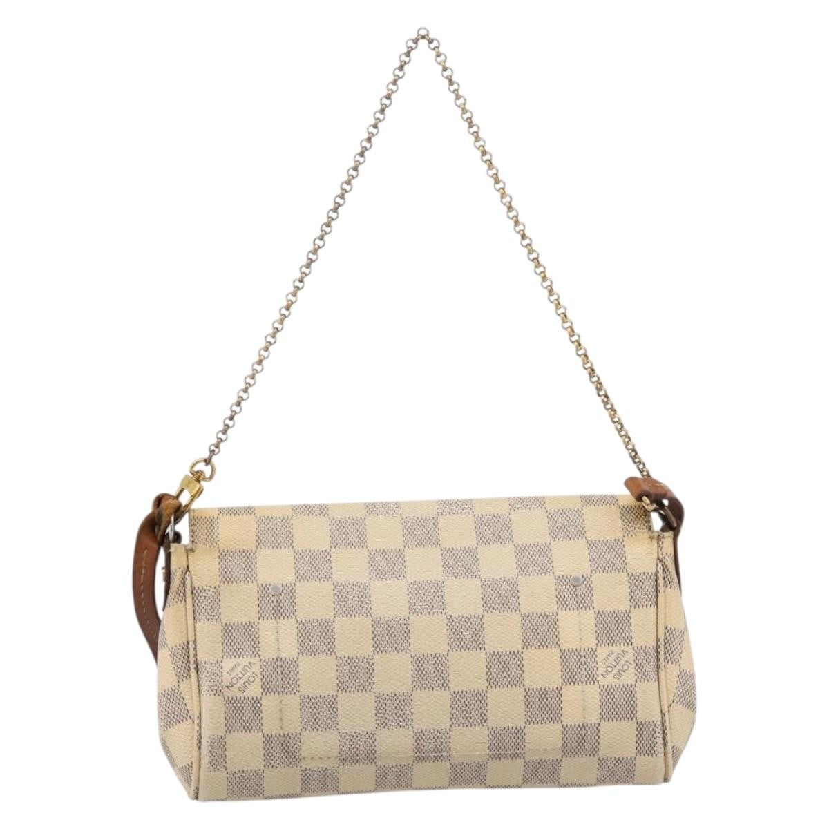 Louis Vuitton Favorite Damier White Canvas Handbag (Pre-Owned)