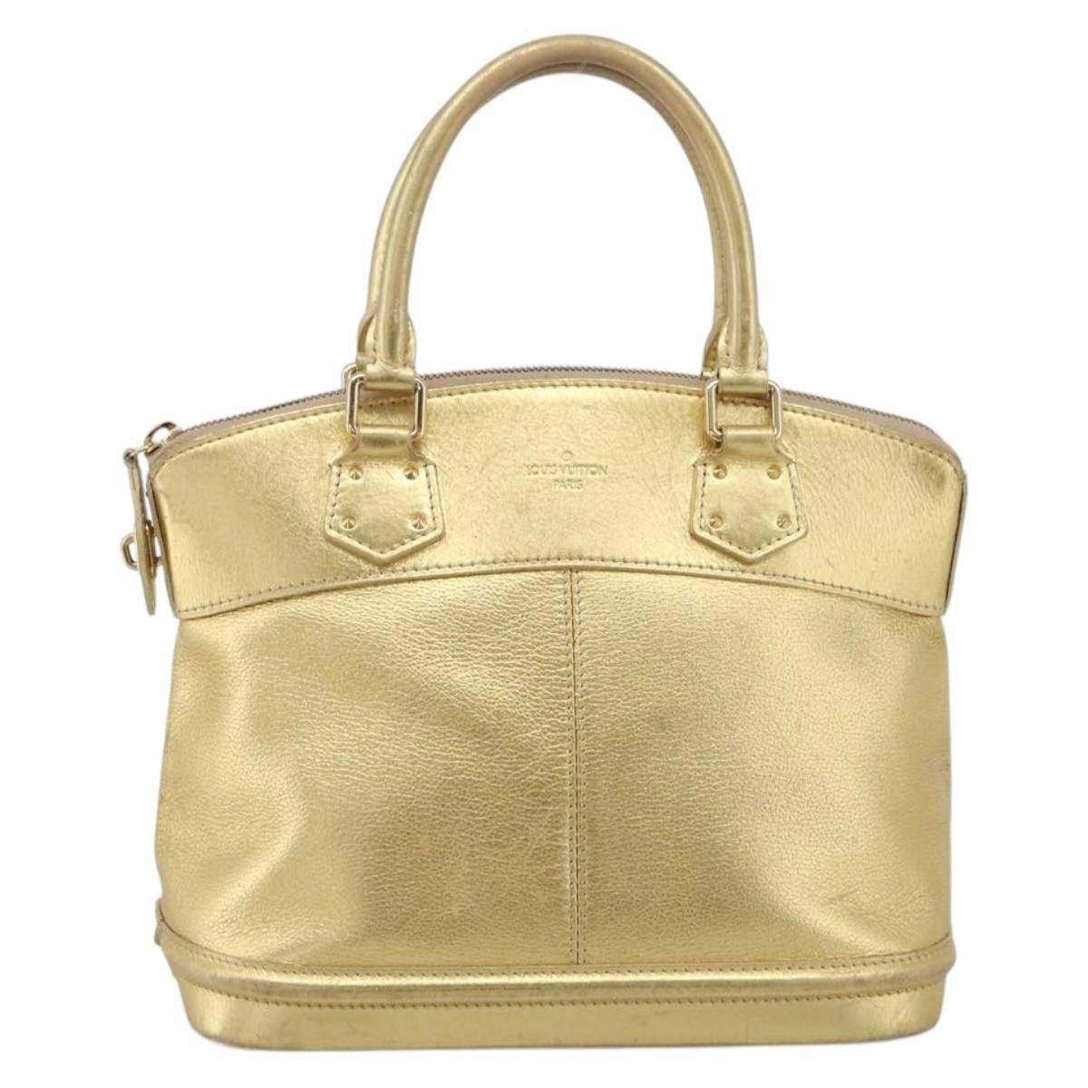 Louis Vuitton Suhali Lockit Leather Gold Leather Handbag (Pre-Owned)