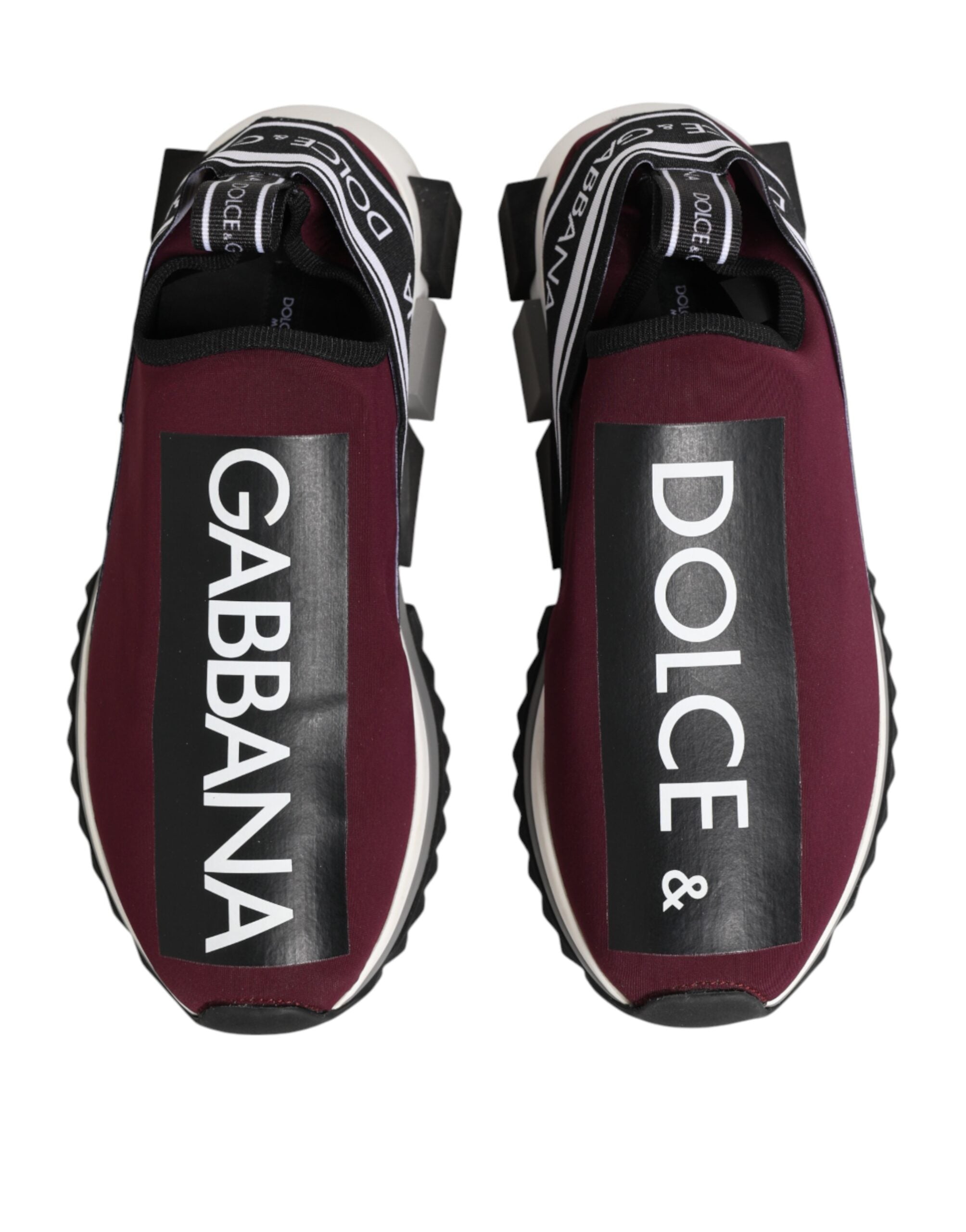 Dolce & Gabbana Maroon Slip On Sorrento Men Sneakers Men's Shoes
