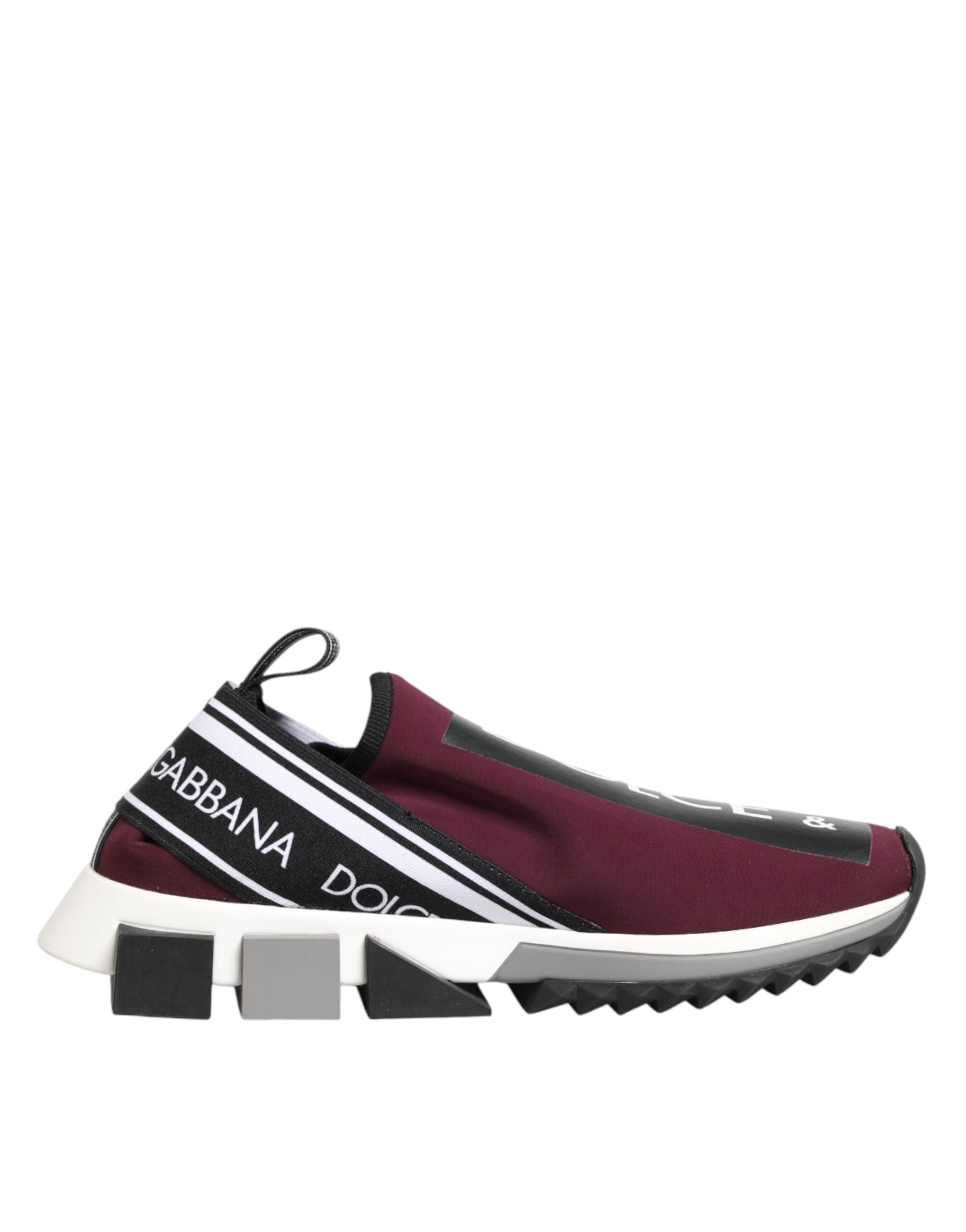 Dolce & Gabbana Maroon Slip On Sorrento Men Sneakers Men's Shoes