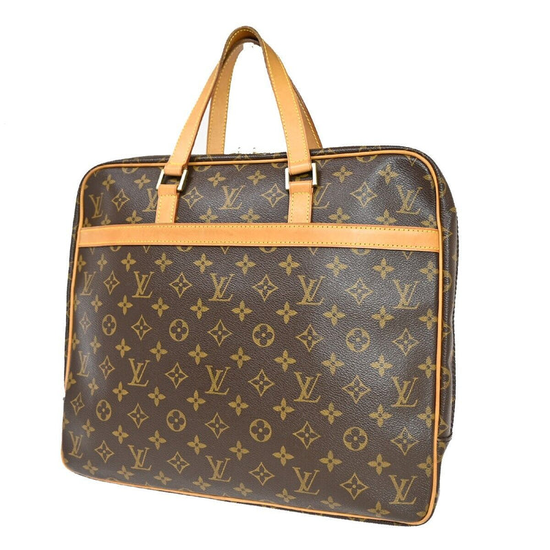 Louis Vuitton Porte Document Pegase Brown Canvas Handbag (Pre-Owned)