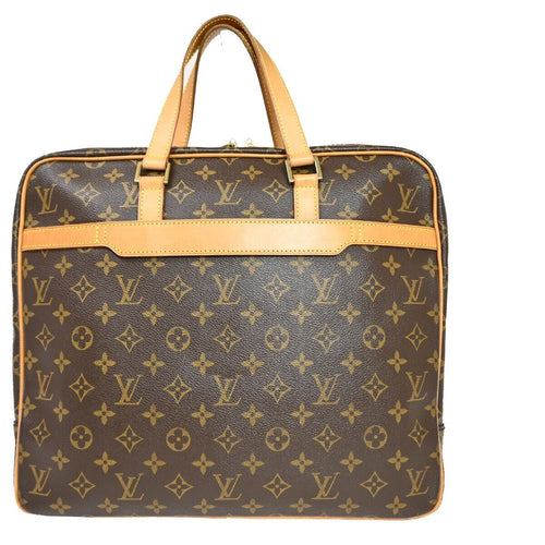 Louis Vuitton Porte Document Pegase Brown Canvas Handbag (Pre-Owned)