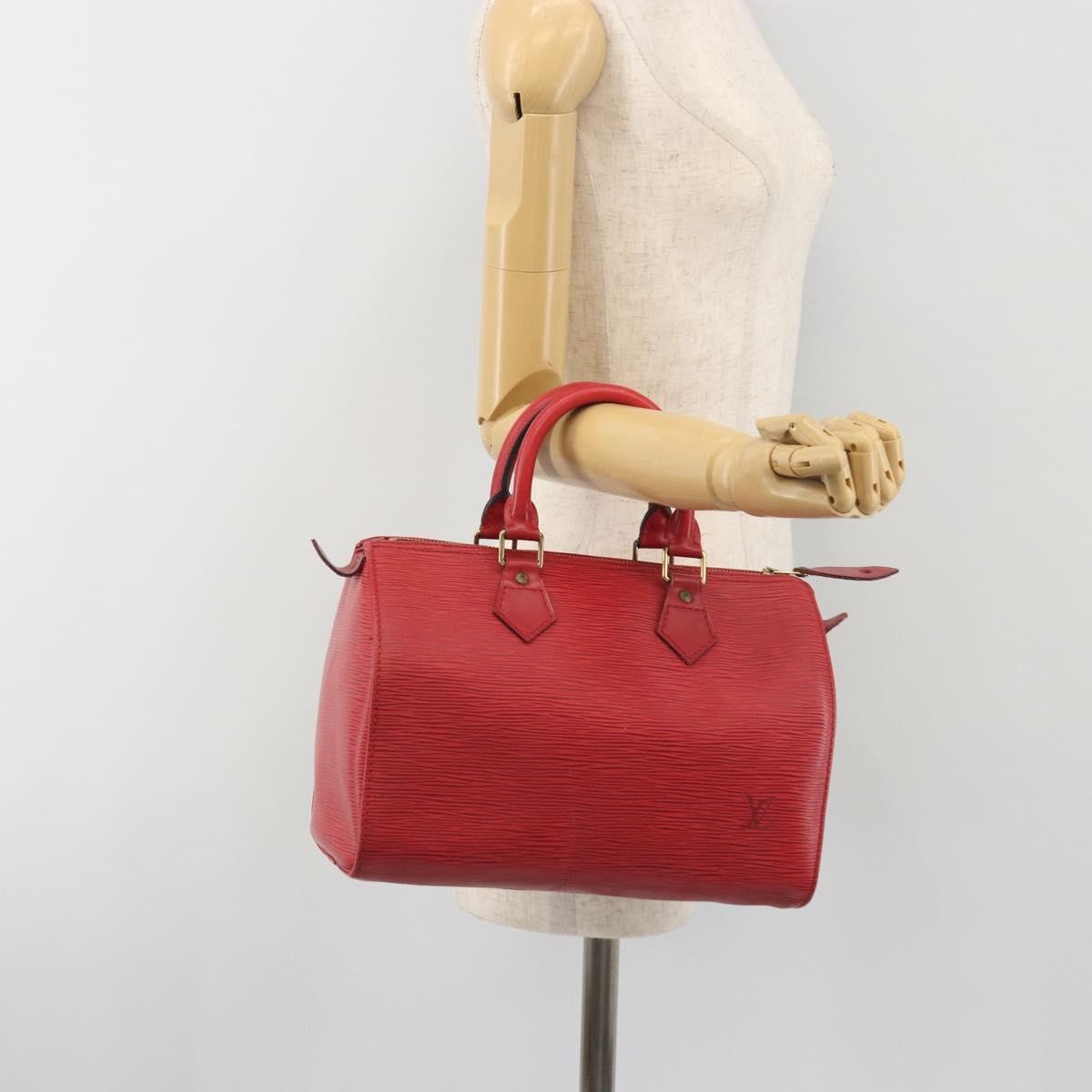 Louis Vuitton Speedy Epi Leather Red Leather Handbag (Pre-Owned)