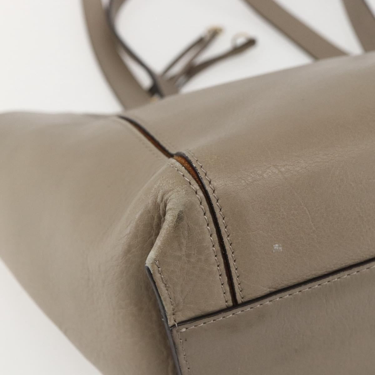 Chloe Milo Shopping Leather Beige Leather Tote Bag Bag (Pre-Owned)