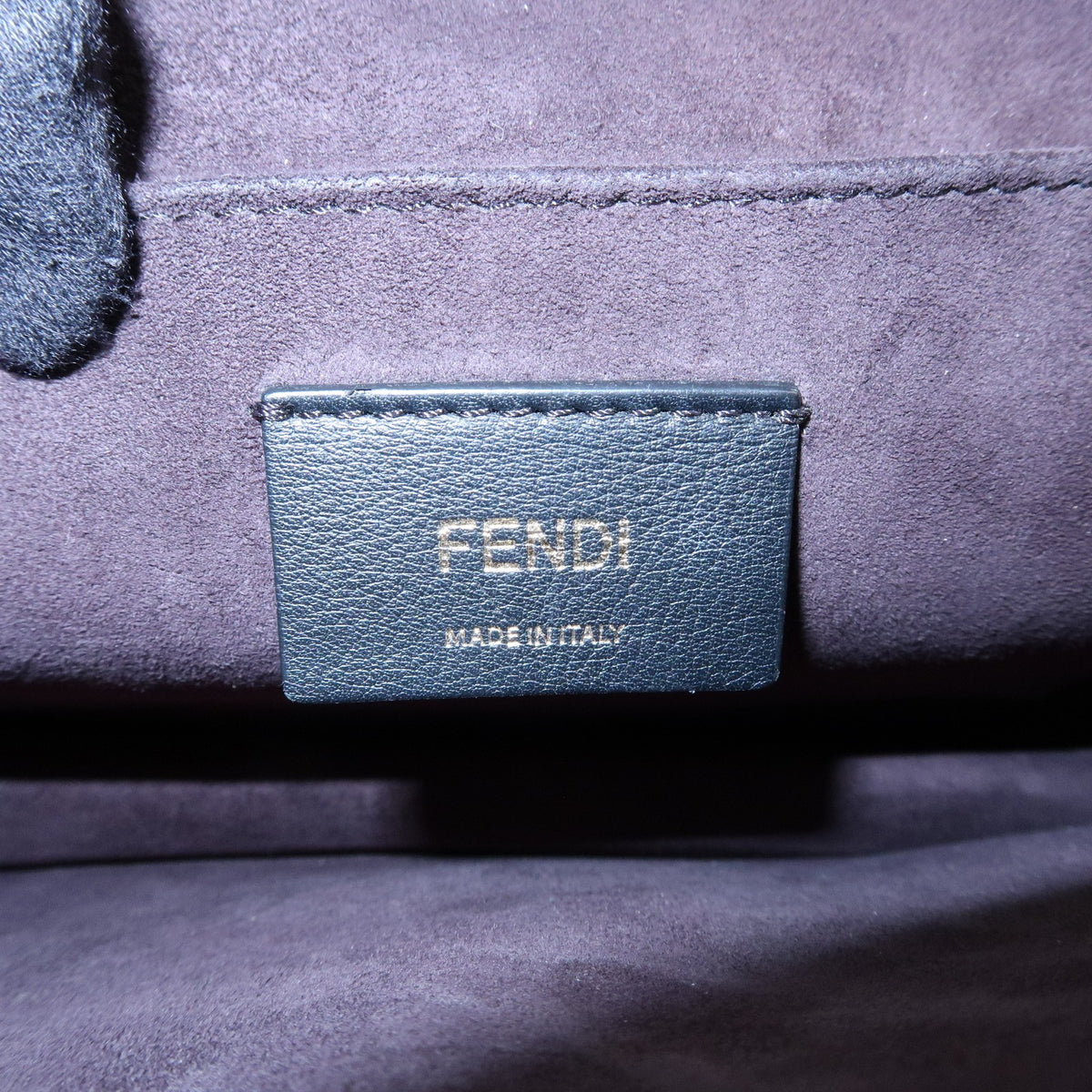 Fendi Kan I Leather Black Leather Shoulder Bag Bag (Pre-Owned)