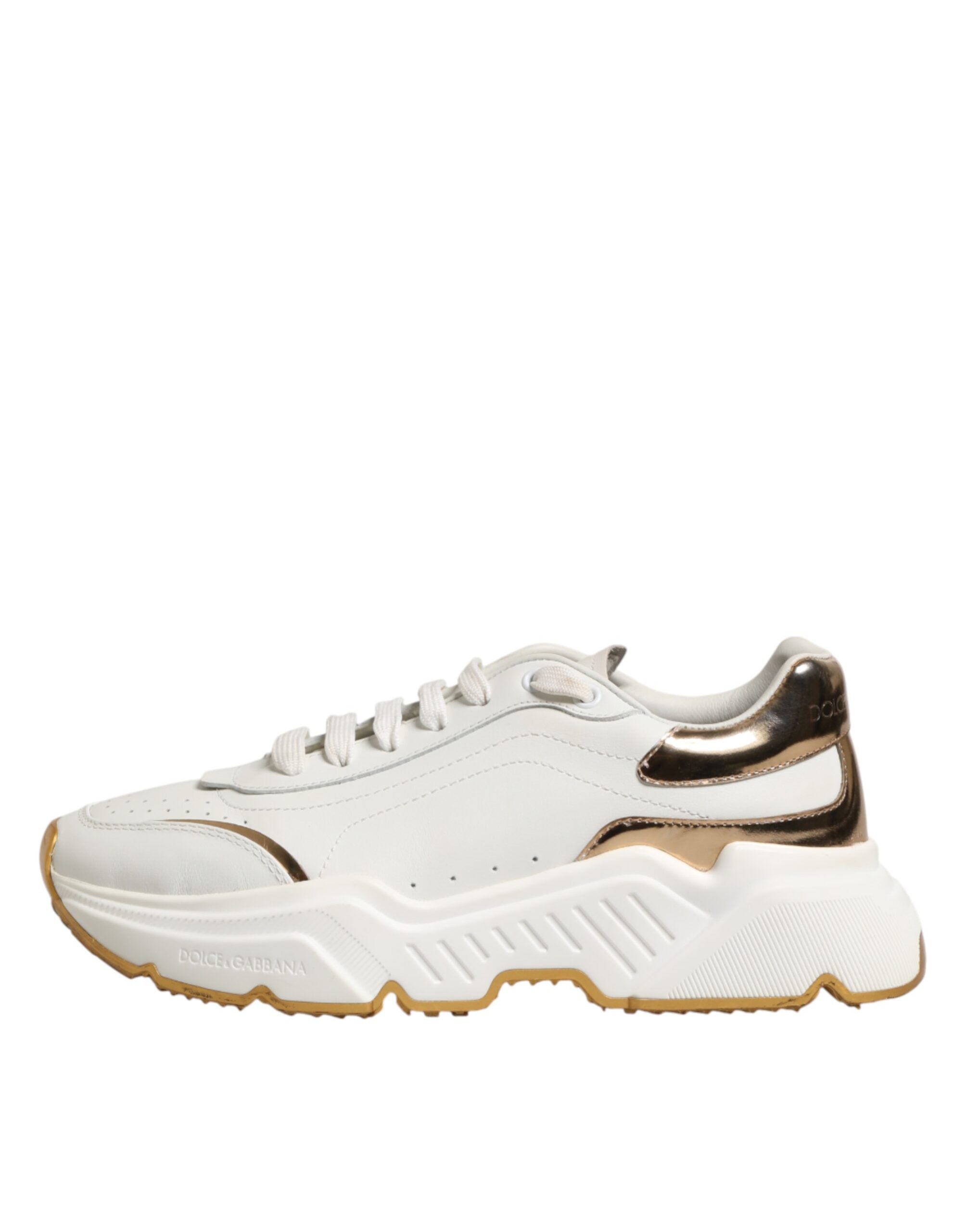 Dolce & Gabbana White Gold Daymaster Low Top Sneakers Women's Shoes (Pre-Owned)