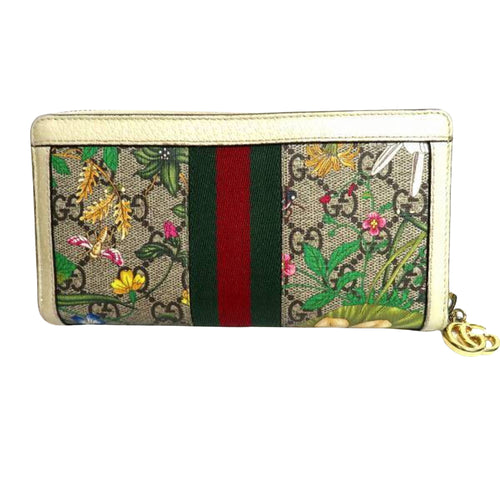 Gucci Ophidia Beige Canvas Wallet  (Pre-Owned)