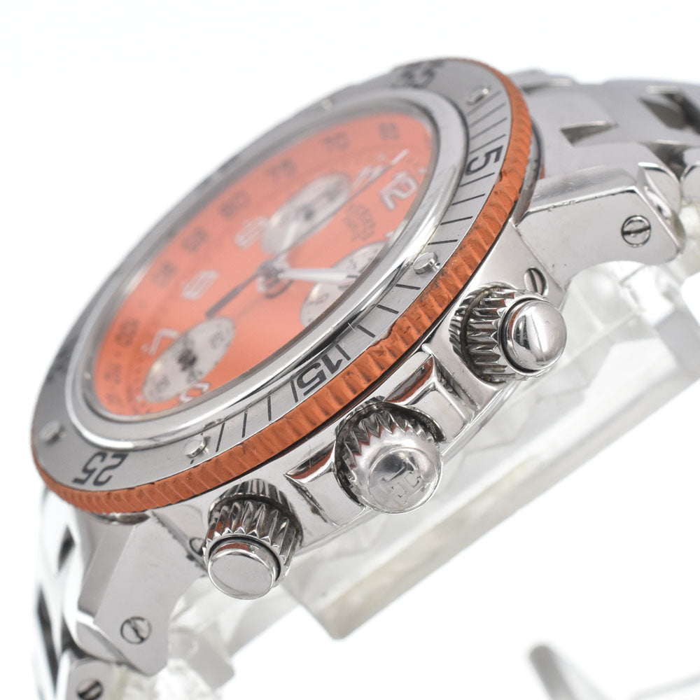 Hermes Clipper Diver Chronograph Quartz Stainless Steel And Rubber Watch (Pre-Owned)