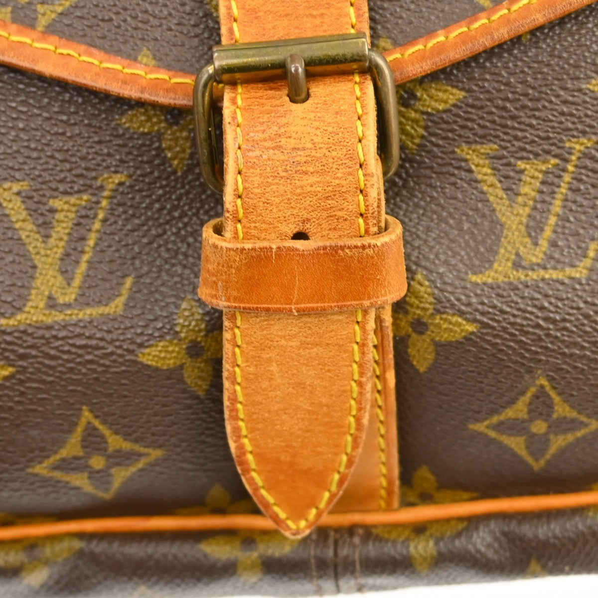 Louis Vuitton Saumur Monogram Brown Canvas Shoulder Bag Bag (Pre-Owned)