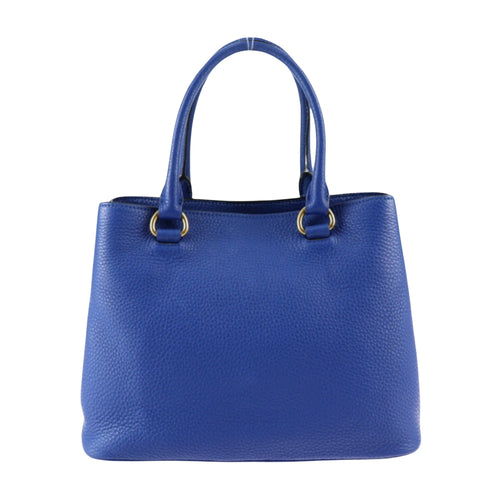 Prada Saffiano Blue Leather Tote Bag (Pre-Owned)