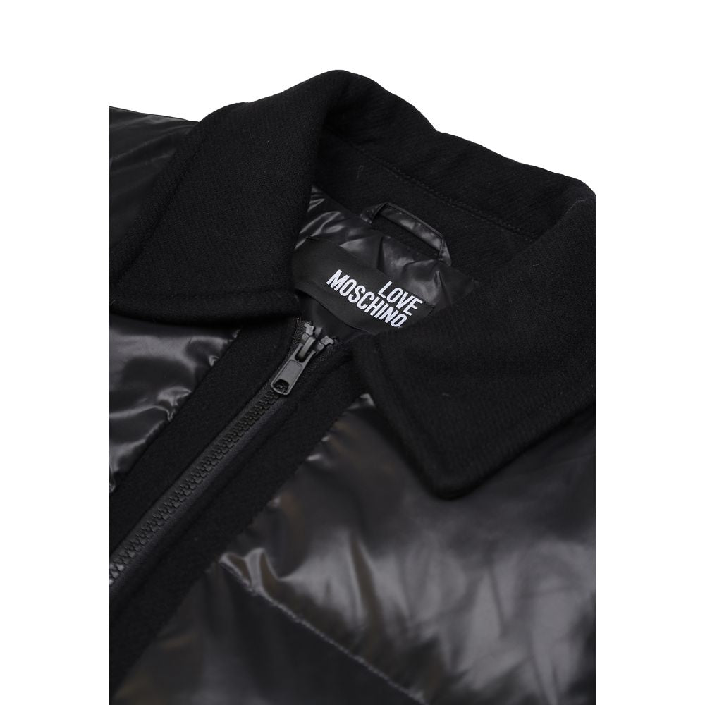 Love Moschino Black Polyester Full-Length Women's Jacket