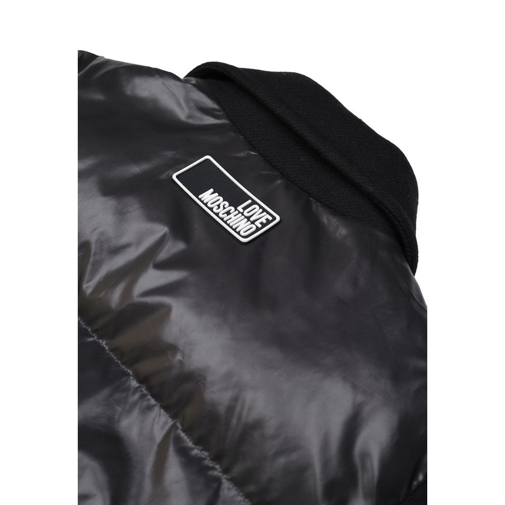 Love Moschino Black Polyester Full-Length Women's Jacket