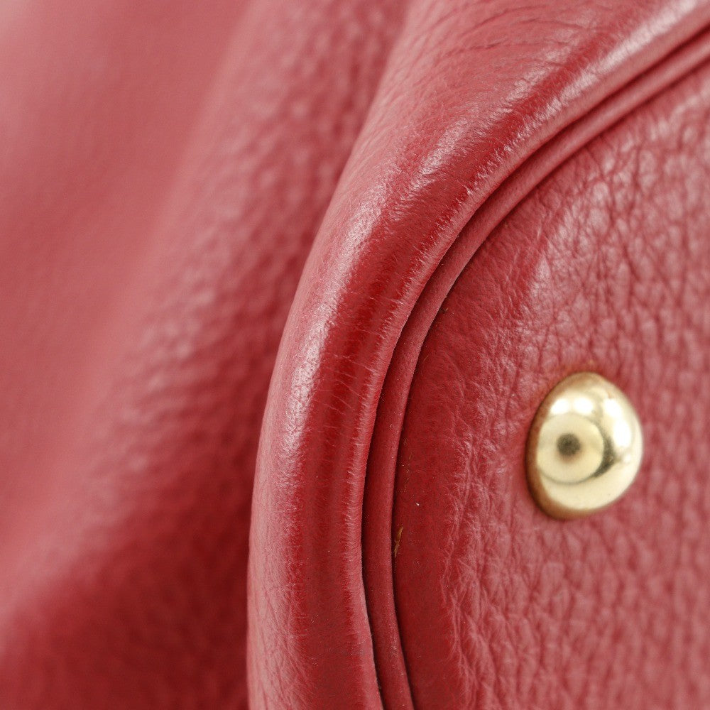 Hermes Bolide Clemence Red Leather Handbag (Pre-Owned)