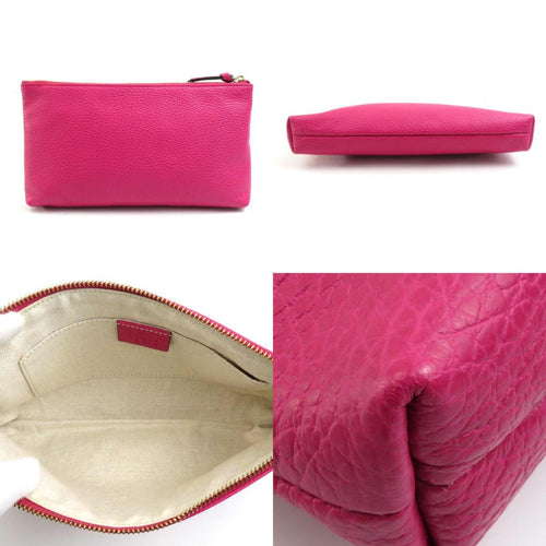 Gucci Swing Pink Leather Clutch Bag (Pre-Owned)