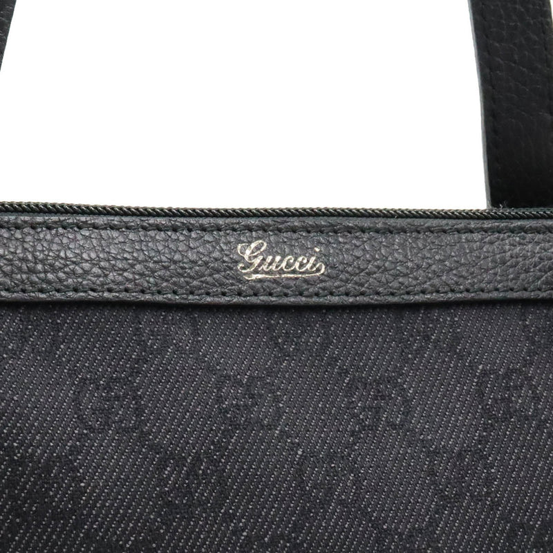 Gucci Abbey Black Canvas Tote Bag (Pre-Owned)