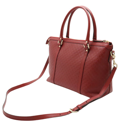 Gucci Micro Guccissima Red Leather Tote Bag (Pre-Owned)
