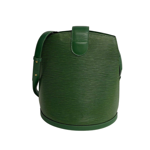 Louis Vuitton Cluny Green Leather Shopper Bag (Pre-Owned)
