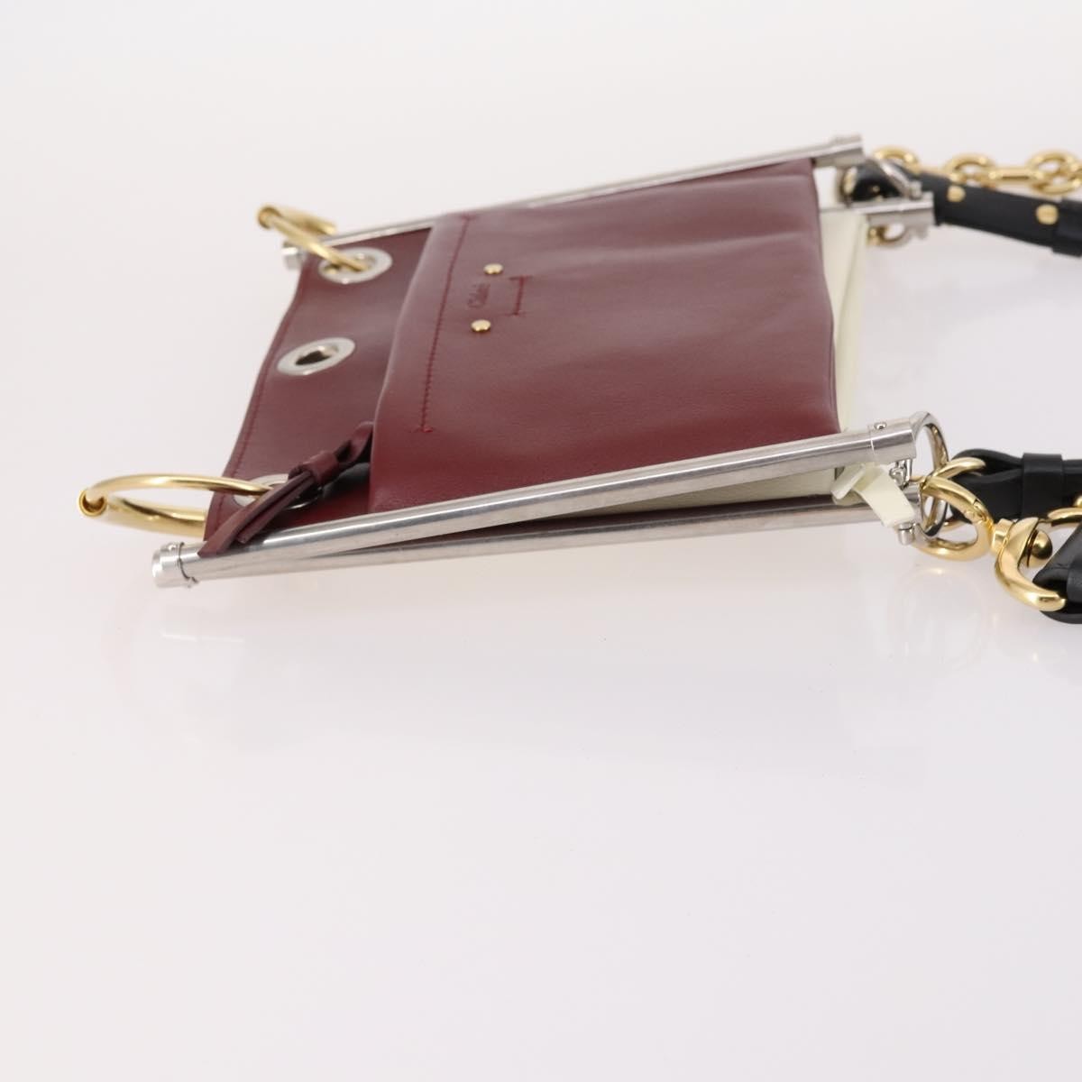 Chloe Roy Leather Burgundy Leather Bag (Pre-Owned)