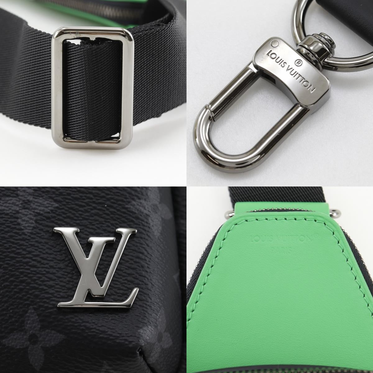 Louis Vuitton Avenue Sling Bag Nm Monogram Canvas Black Canvas Shoulder Bag Bag (Pre-Owned)