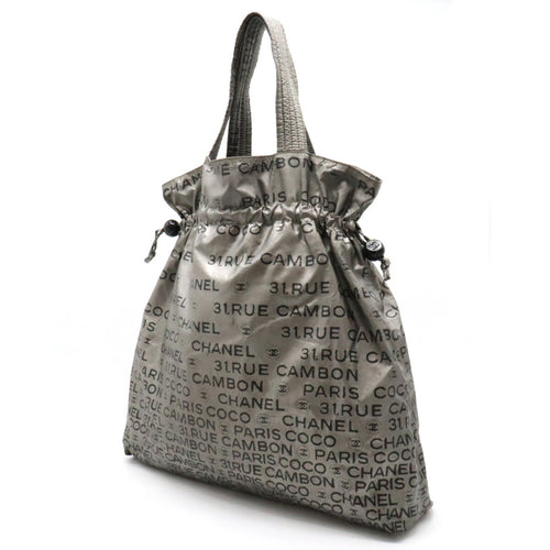 Chanel Silver Synthetic Tote Bag (Pre-Owned)