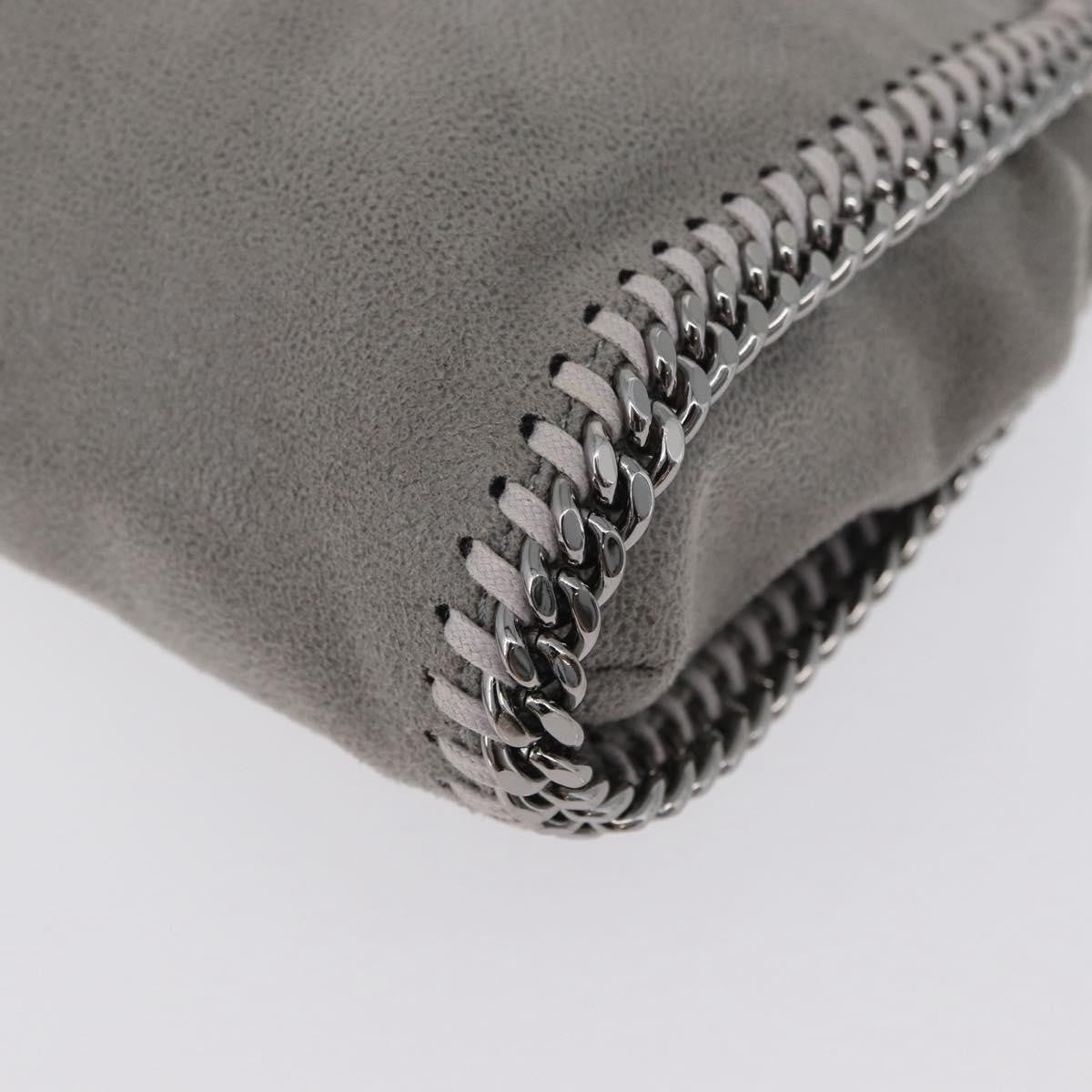Stella Mccartney Falabella Fold Over Faux Leather Gray Polyester Shoulder Bag Bag (Pre-Owned)
